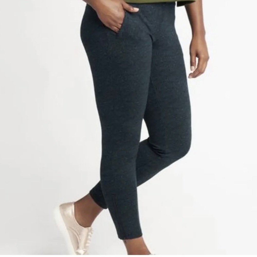 Betabrand XS S M 25” PetiteSkinny-Leg Cigarette Yoga Pants Sierra Blue/Green/Blk